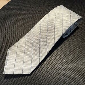 Club Room Gray and Black Checkered Tie